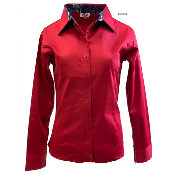 Ladies RHC Concealed Zipper w/Button Placket Western Show Shirt
