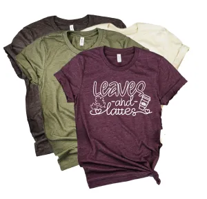 Leaves And Lattes Shirt | Fall Shirt | Unisex Crew