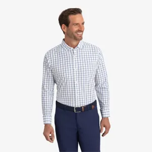 Leeward  Dress Shirt - White Navy Windowpane