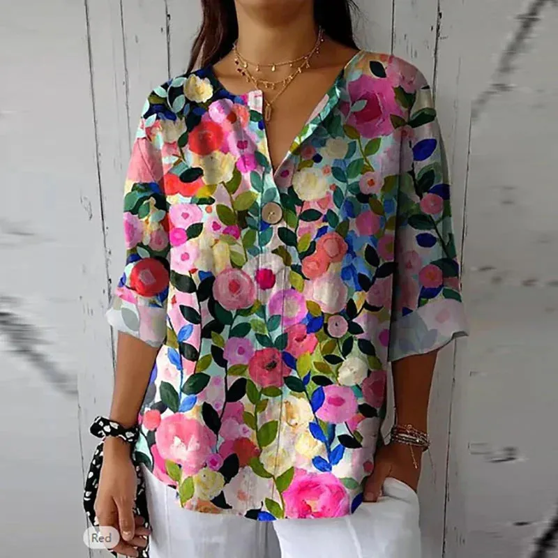 Lila™ - Floral Print Casual Top