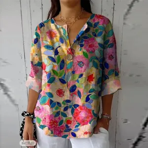 Lila™ - Floral Print Casual Top