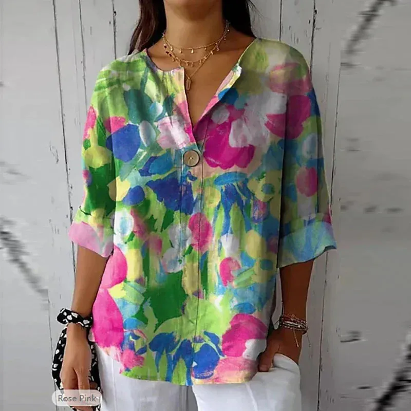 Lila™ - Floral Print Casual Top