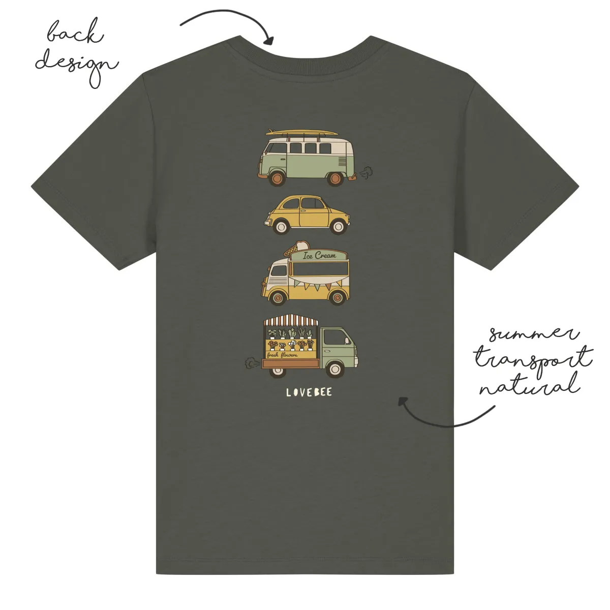 LoveBee T-Shirts | Transport | Forest Green