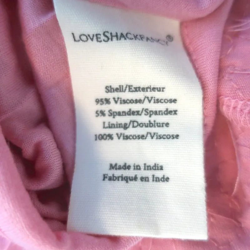 LoveShackFancy Lightning Bell Sleeve Sequined Mini Dress Pink Size Large