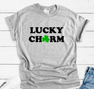 Lucky Charm, St. Patrick's Day, Unisex Gray Short Sleeve T-shirt
