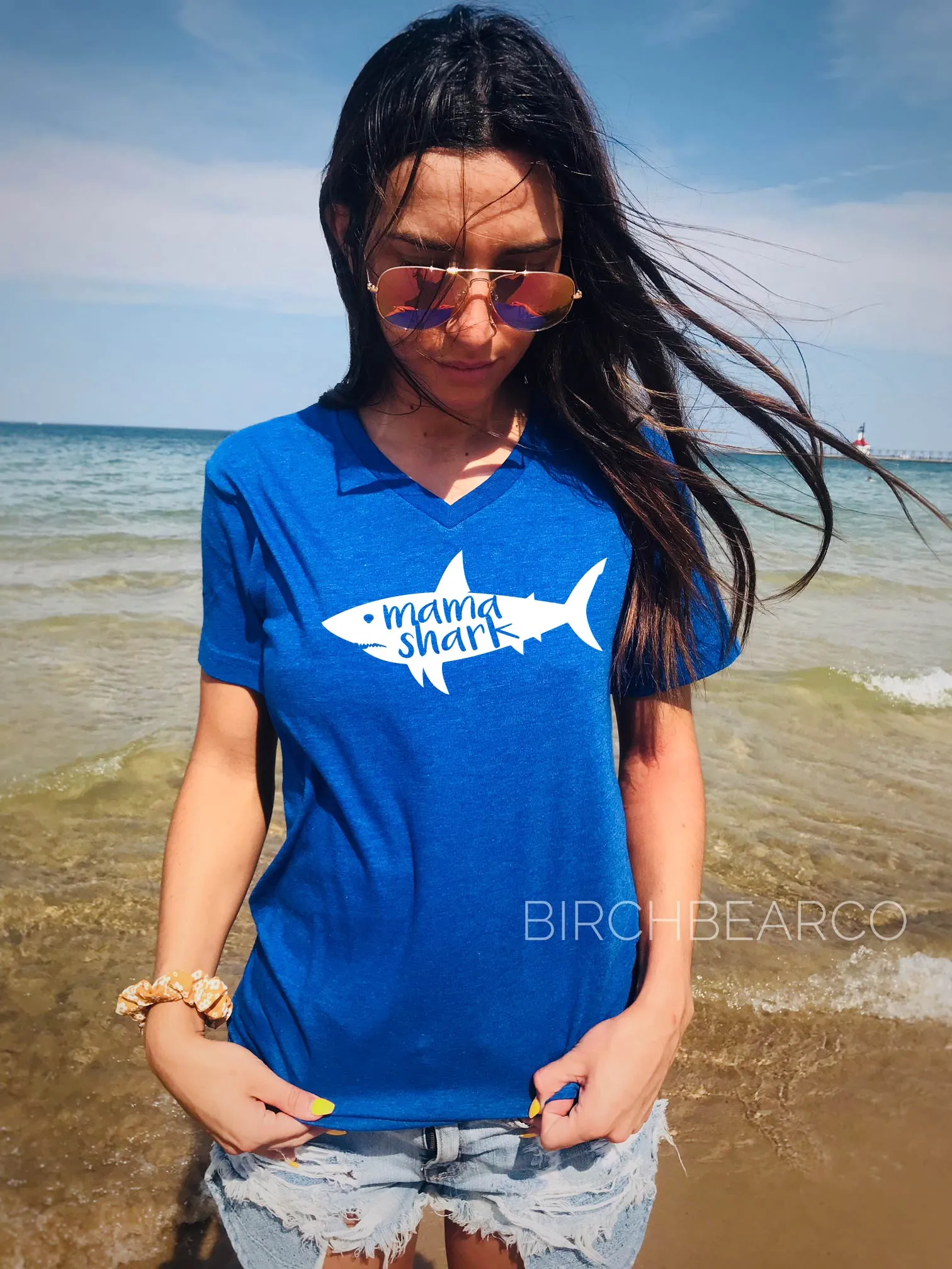 Mama Shark  Shirt - Mommy Shark Shirt - Shark Birthday Shirt
