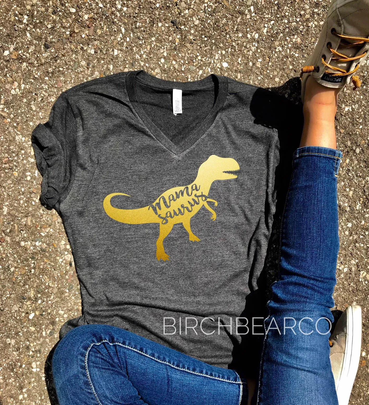 Mamasaurus GOLD METALLIC Shirt