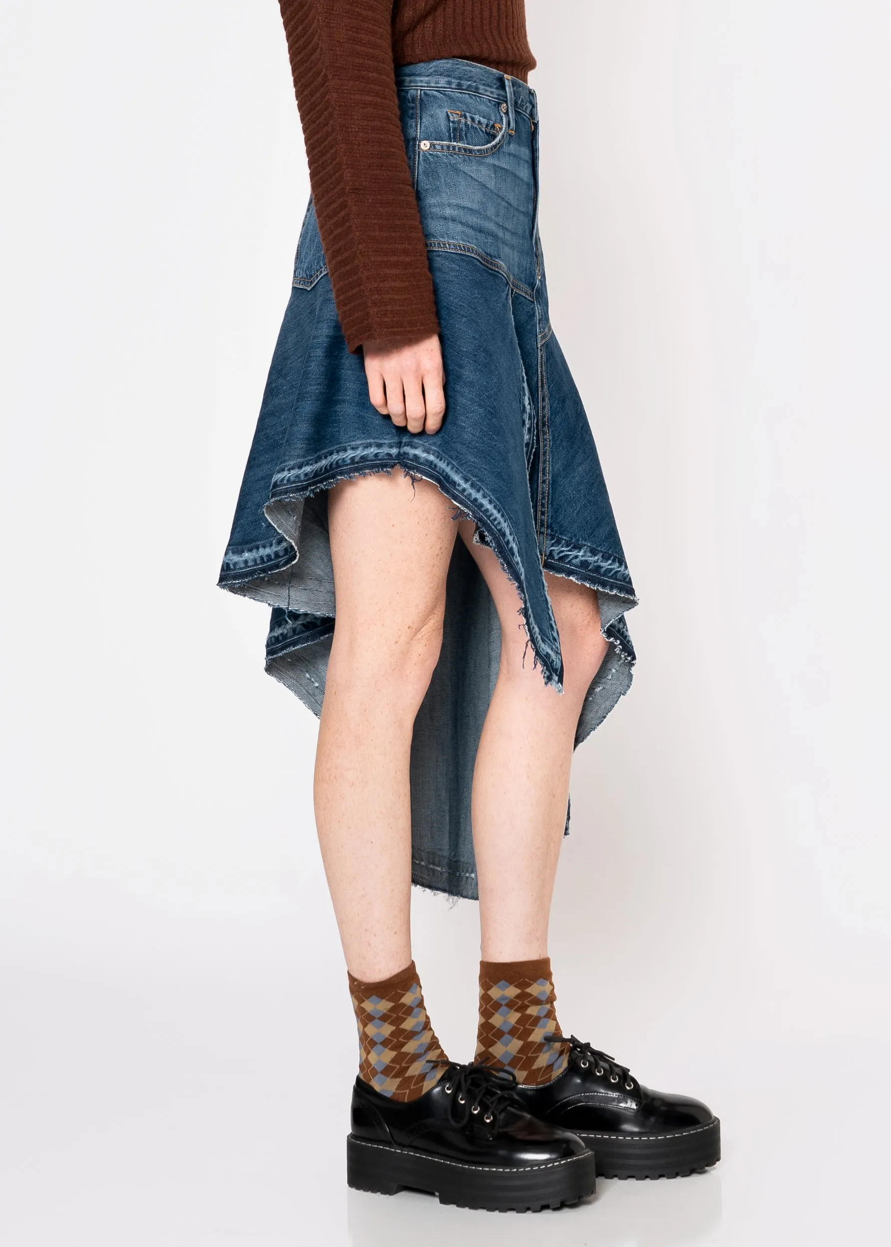 Mandy Asymmetrical Denim Skirt