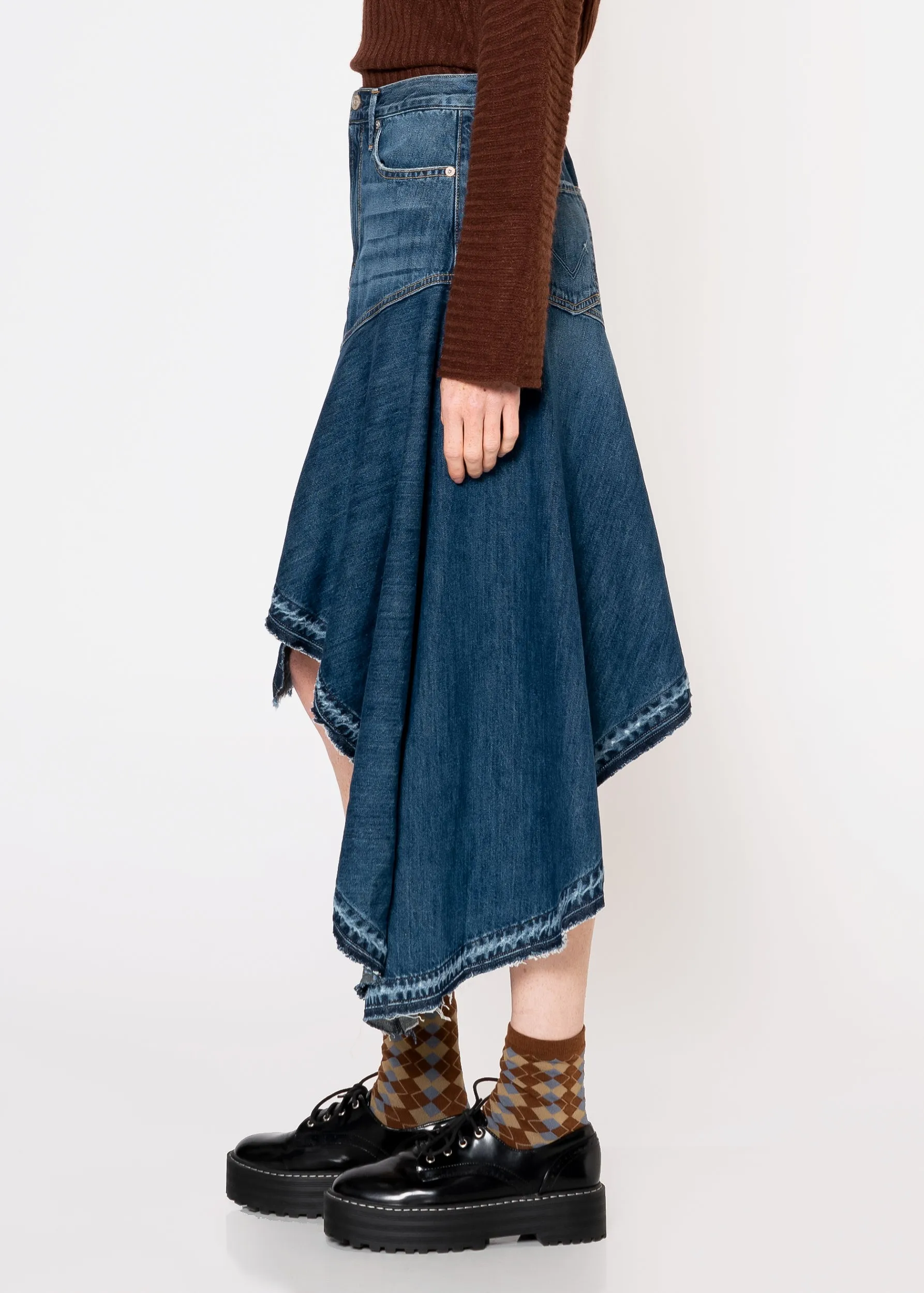 Mandy Asymmetrical Denim Skirt
