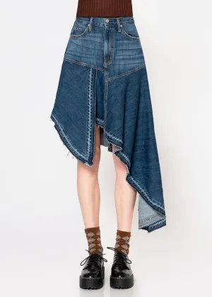 Mandy Asymmetrical Denim Skirt
