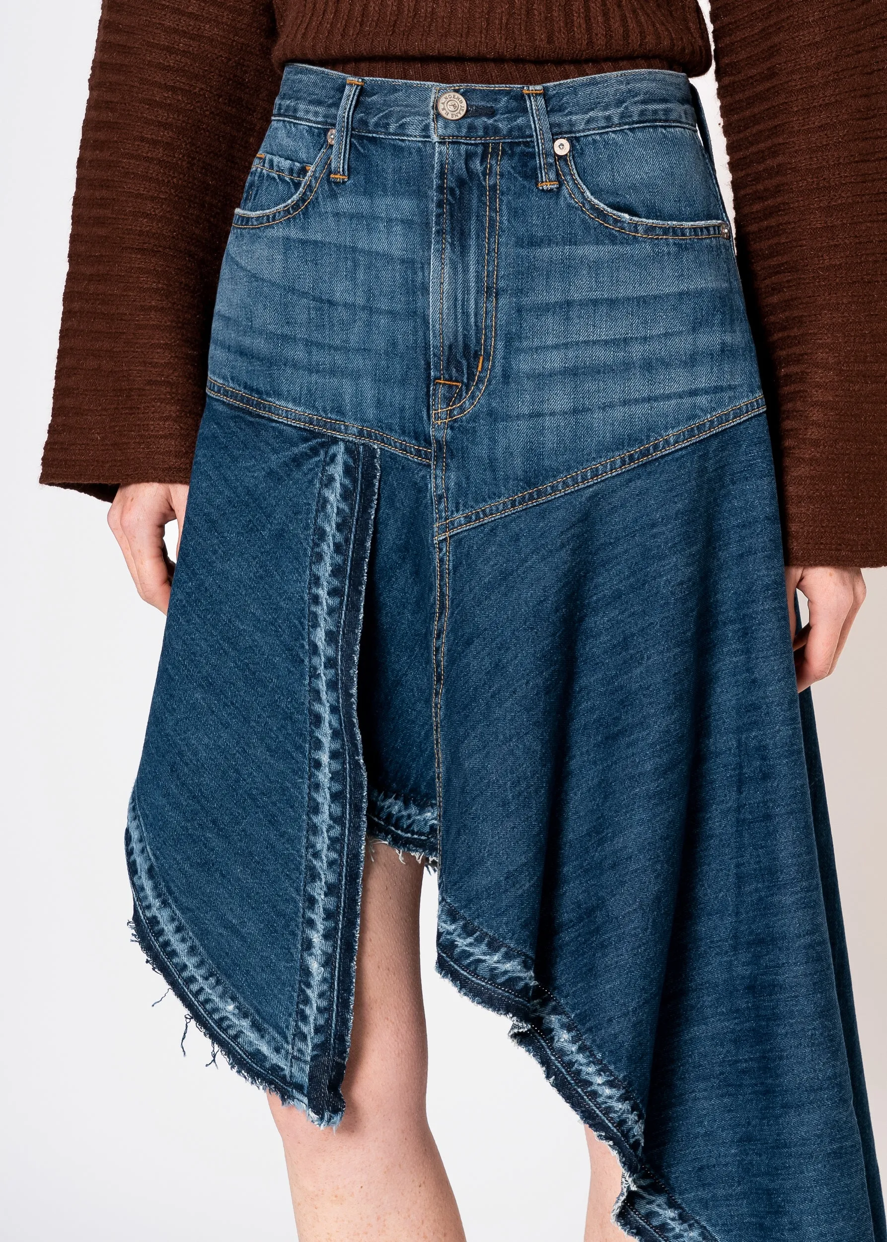 Mandy Asymmetrical Denim Skirt