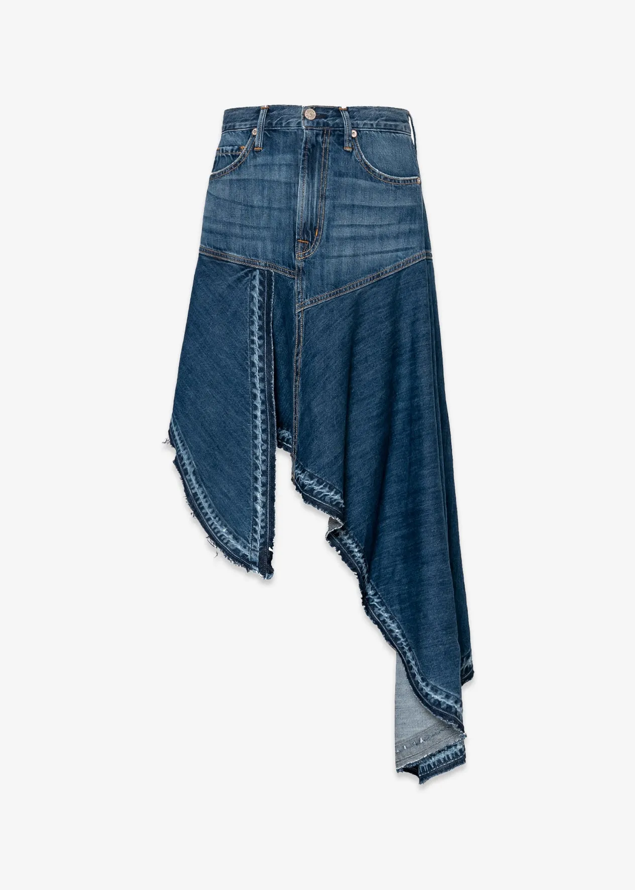 Mandy Asymmetrical Denim Skirt