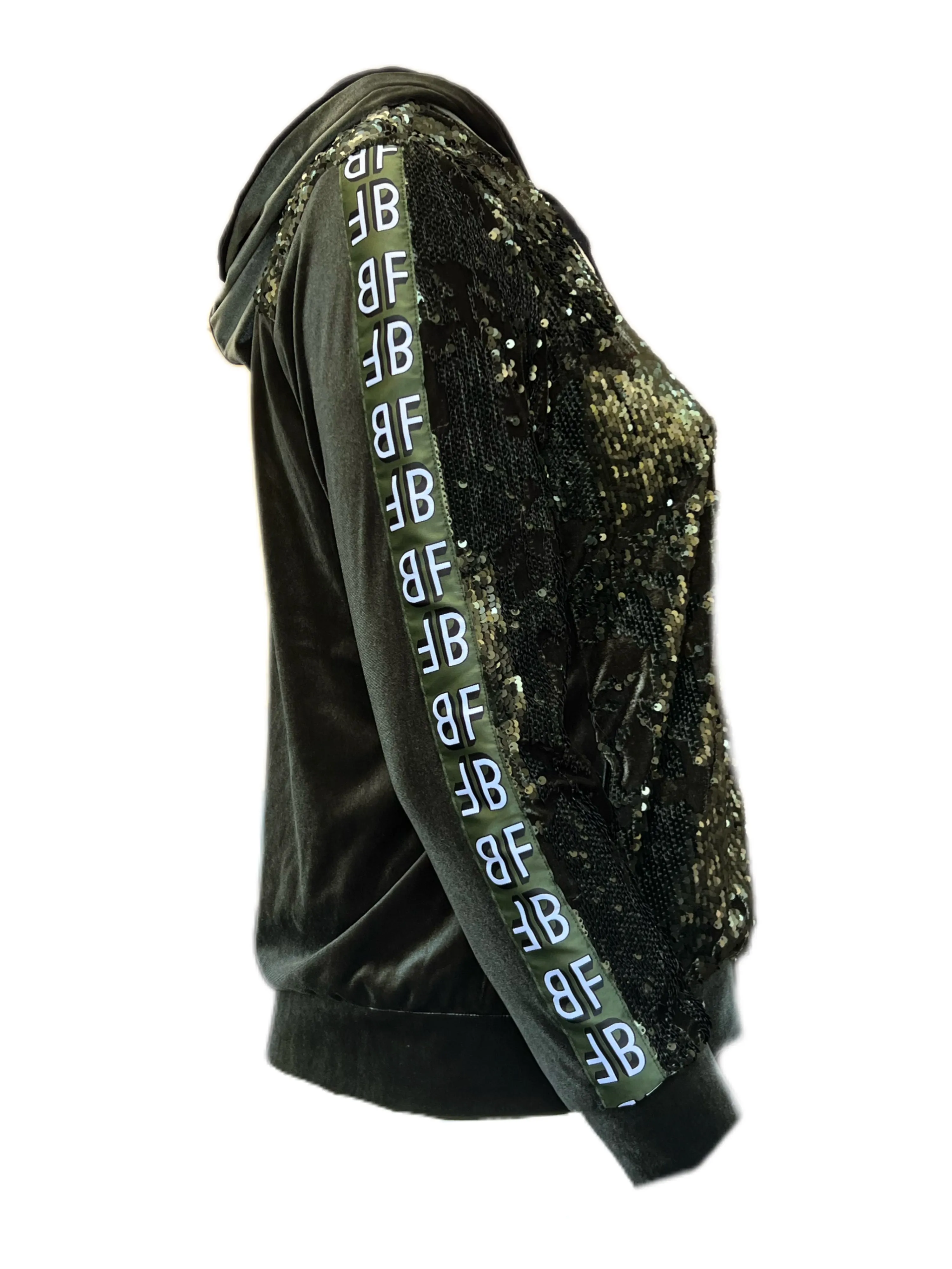 Marina Rinaldi Women's Green Olmio Sequined Jacket Size S NWT