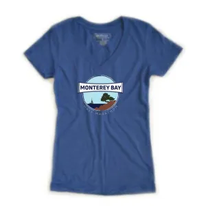 MBHM Women's Eco SS V-Neck Tee -Sweet Blue- Cypress