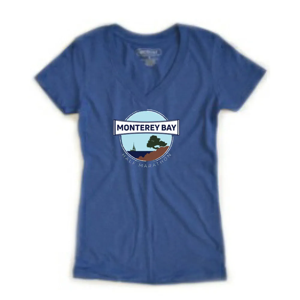 MBHM Women's Eco SS V-Neck Tee -Sweet Blue- Cypress