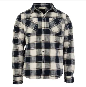 Mens Cotton check long sleeve shirt