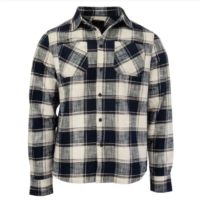 Mens Cotton check long sleeve shirt