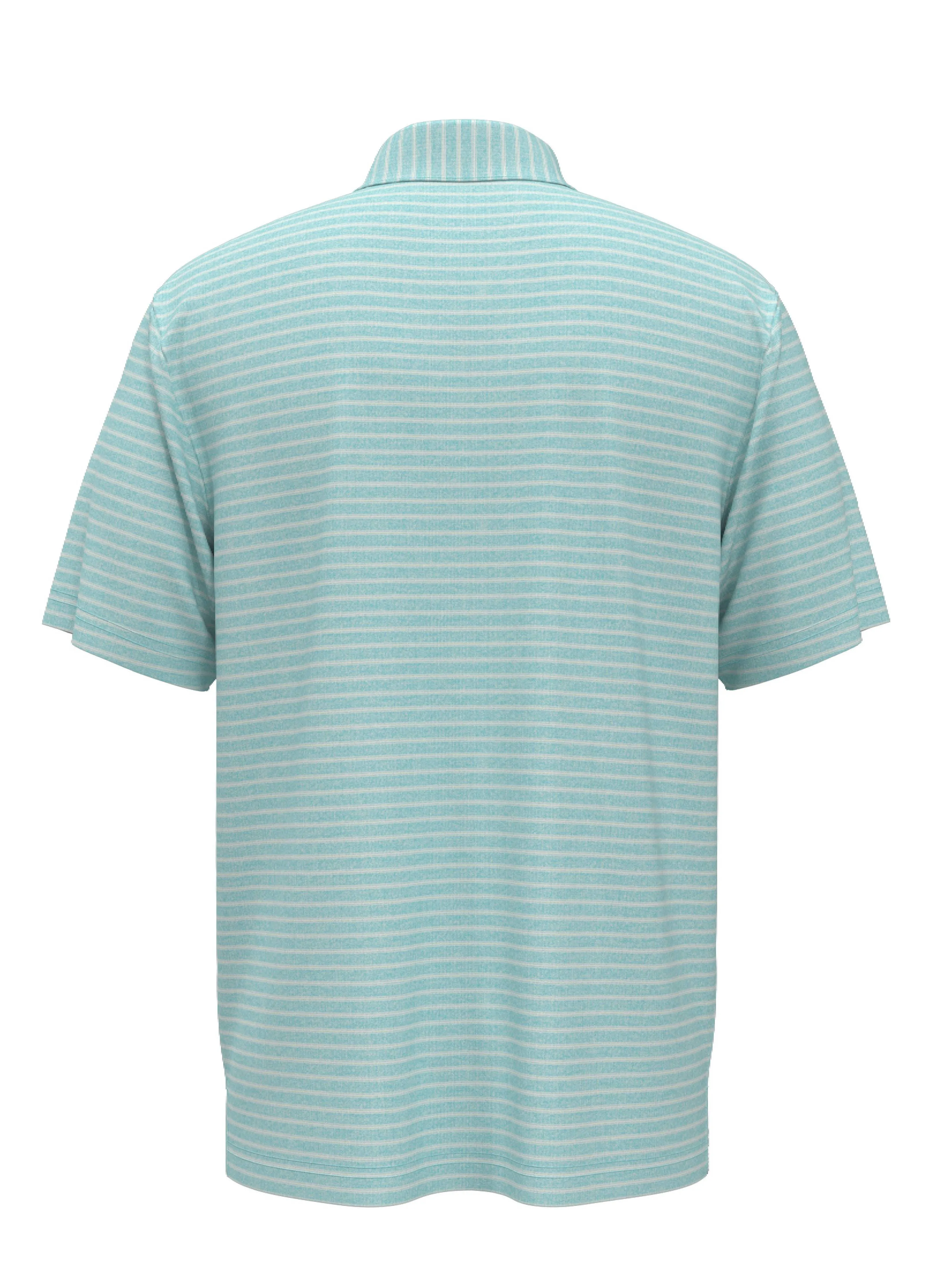 Men's Heather Feeder Stripe Golf Polo