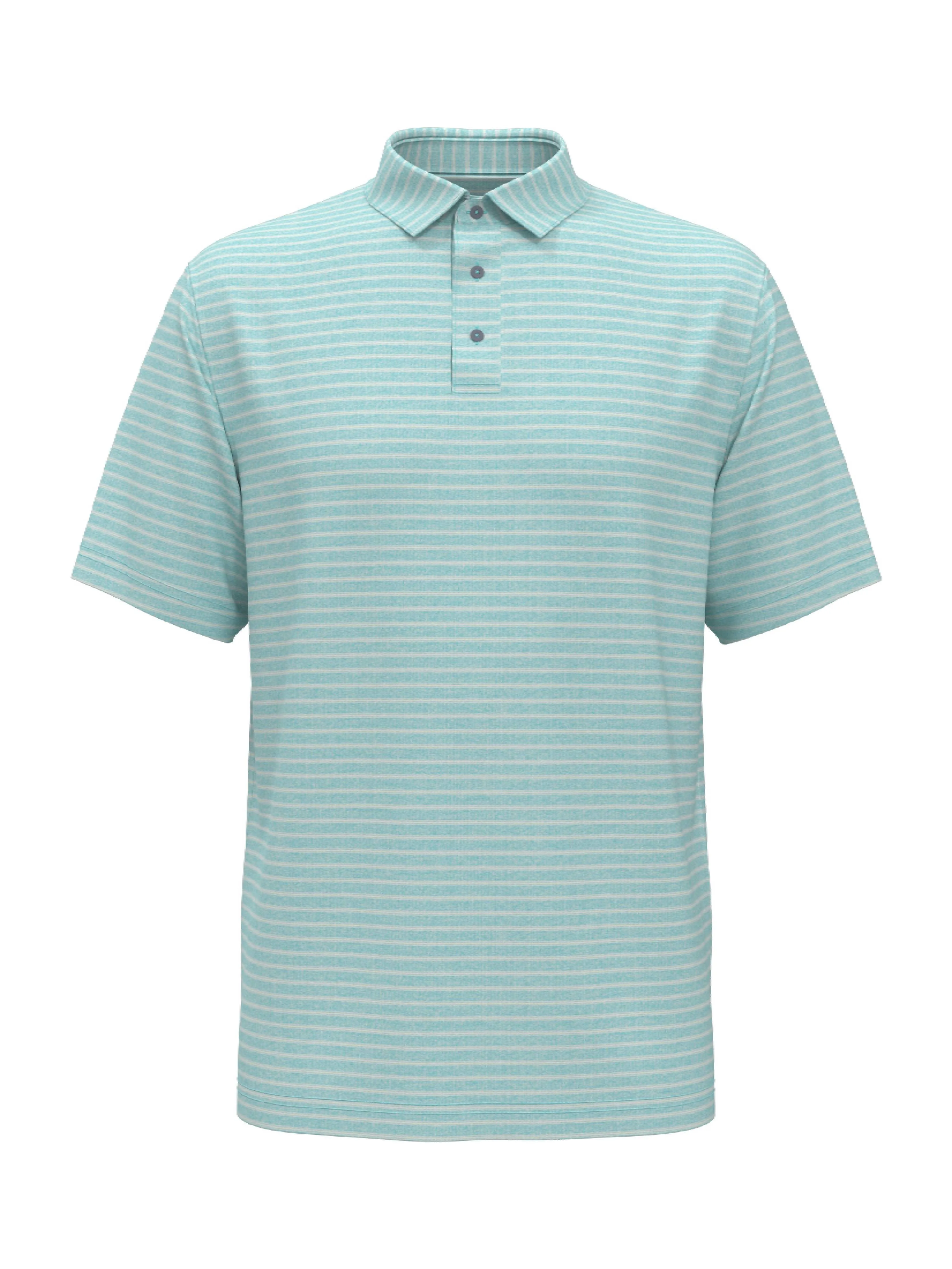 Men's Heather Feeder Stripe Golf Polo