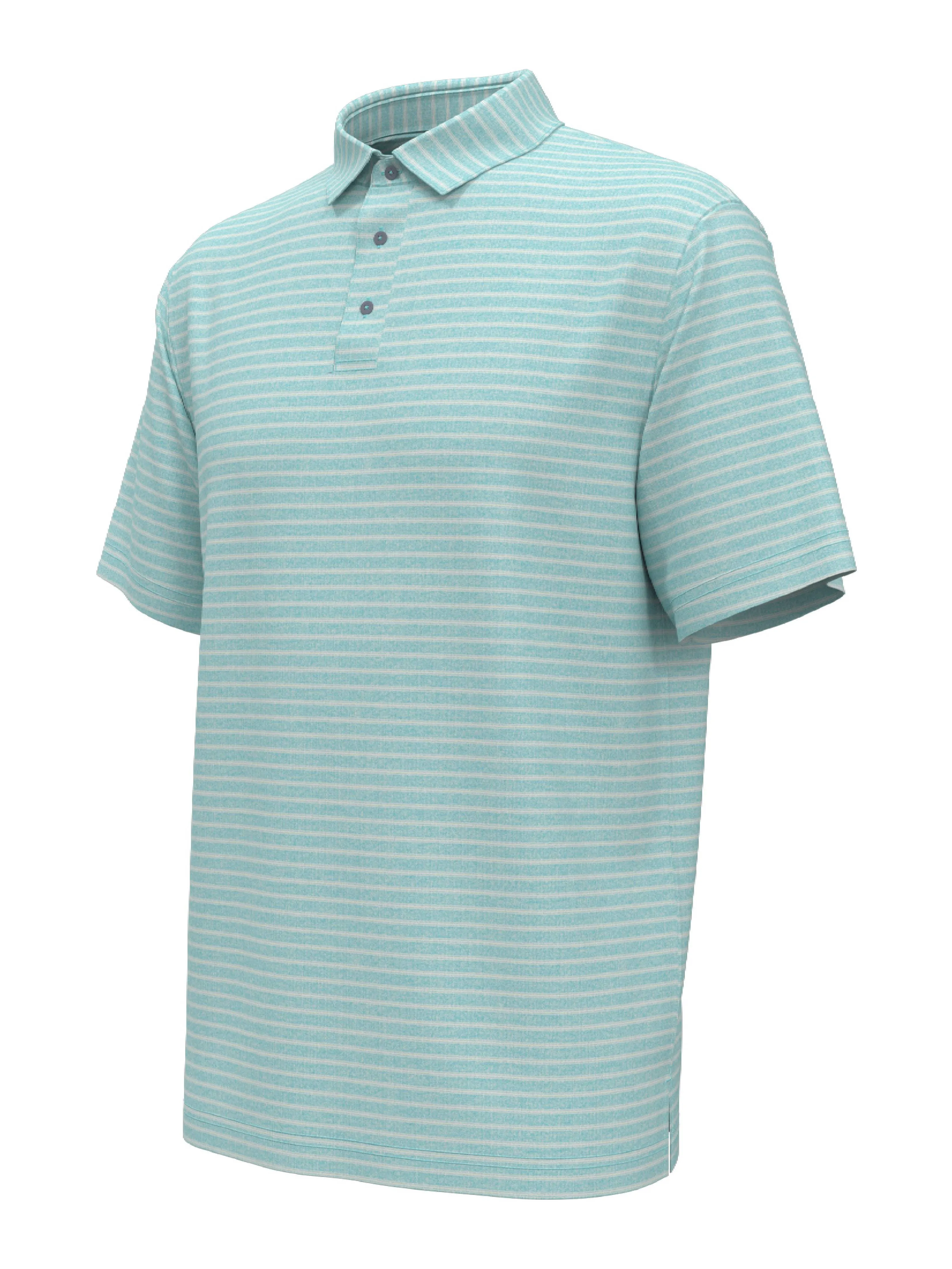 Men's Heather Feeder Stripe Golf Polo