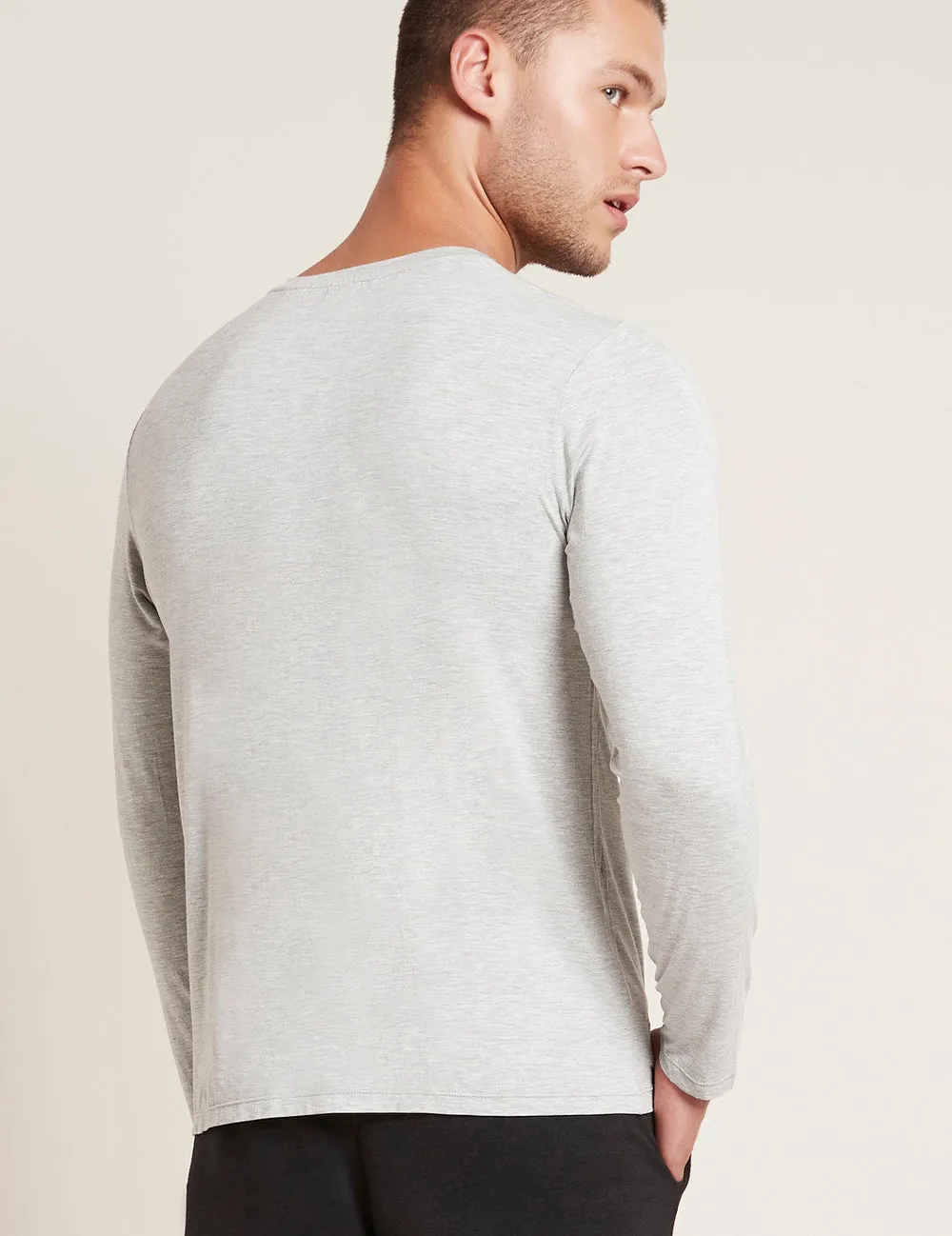 Men's Long Sleeve Crew Neck T-Shirt - Light Marl
