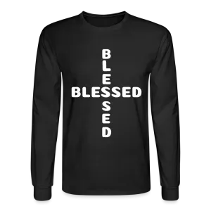 Men's Long Sleeve T-Shirt stating that I am Blessed