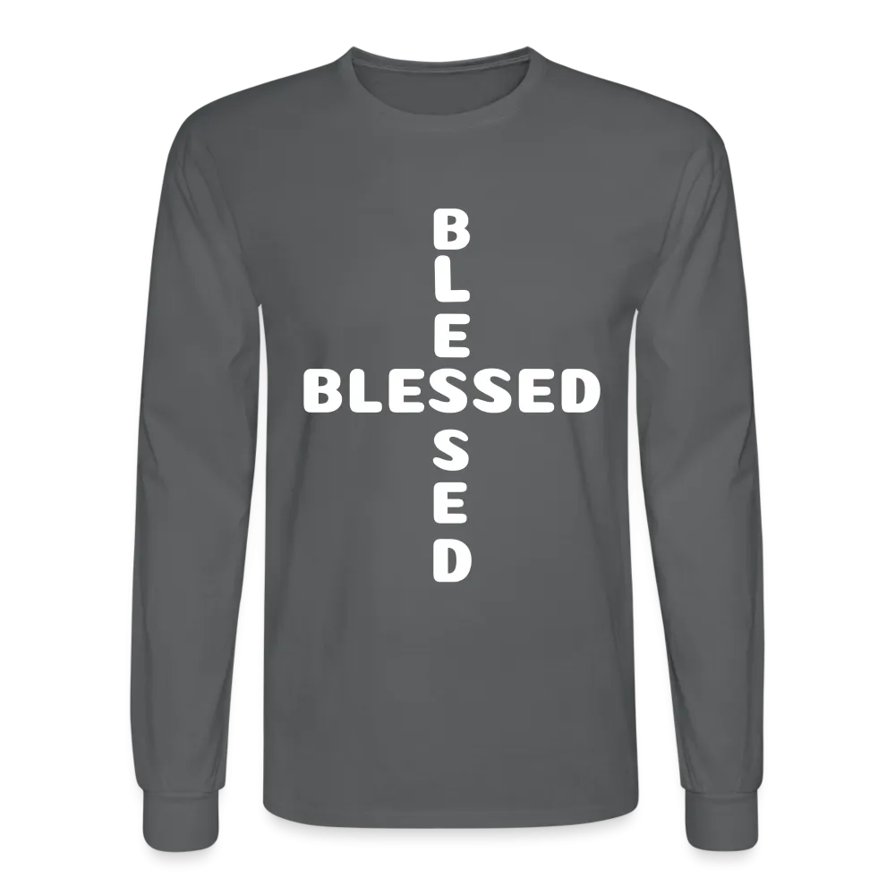 Men's Long Sleeve T-Shirt stating that I am Blessed