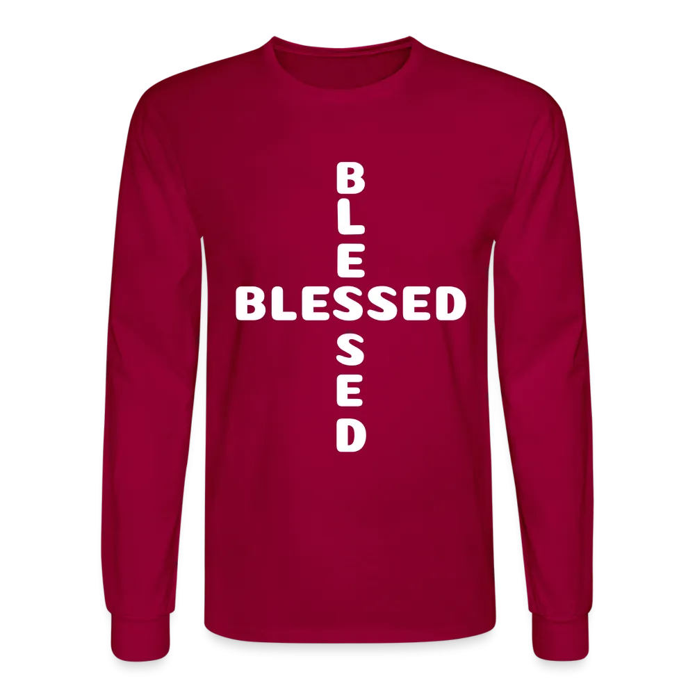 Men's Long Sleeve T-Shirt stating that I am Blessed