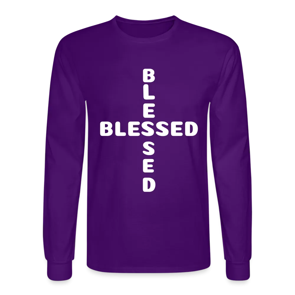 Men's Long Sleeve T-Shirt stating that I am Blessed