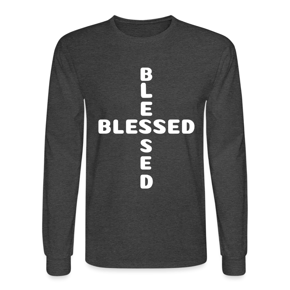Men's Long Sleeve T-Shirt stating that I am Blessed