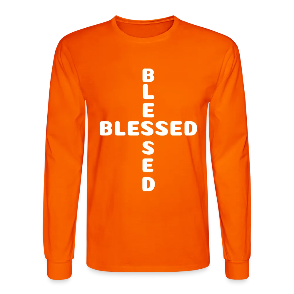 Men's Long Sleeve T-Shirt stating that I am Blessed