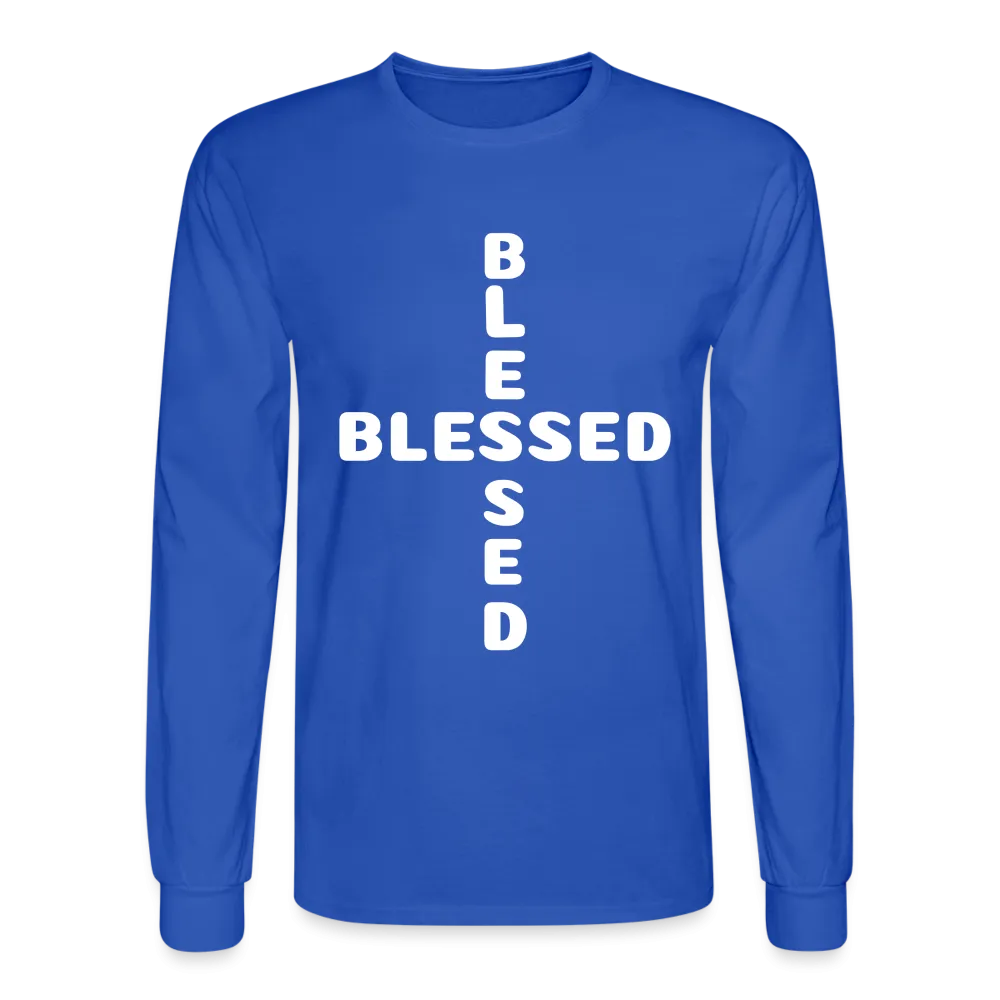 Men's Long Sleeve T-Shirt stating that I am Blessed