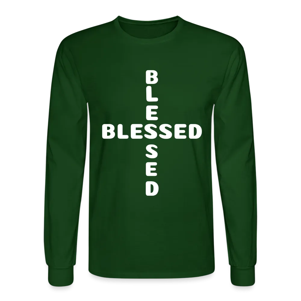 Men's Long Sleeve T-Shirt stating that I am Blessed
