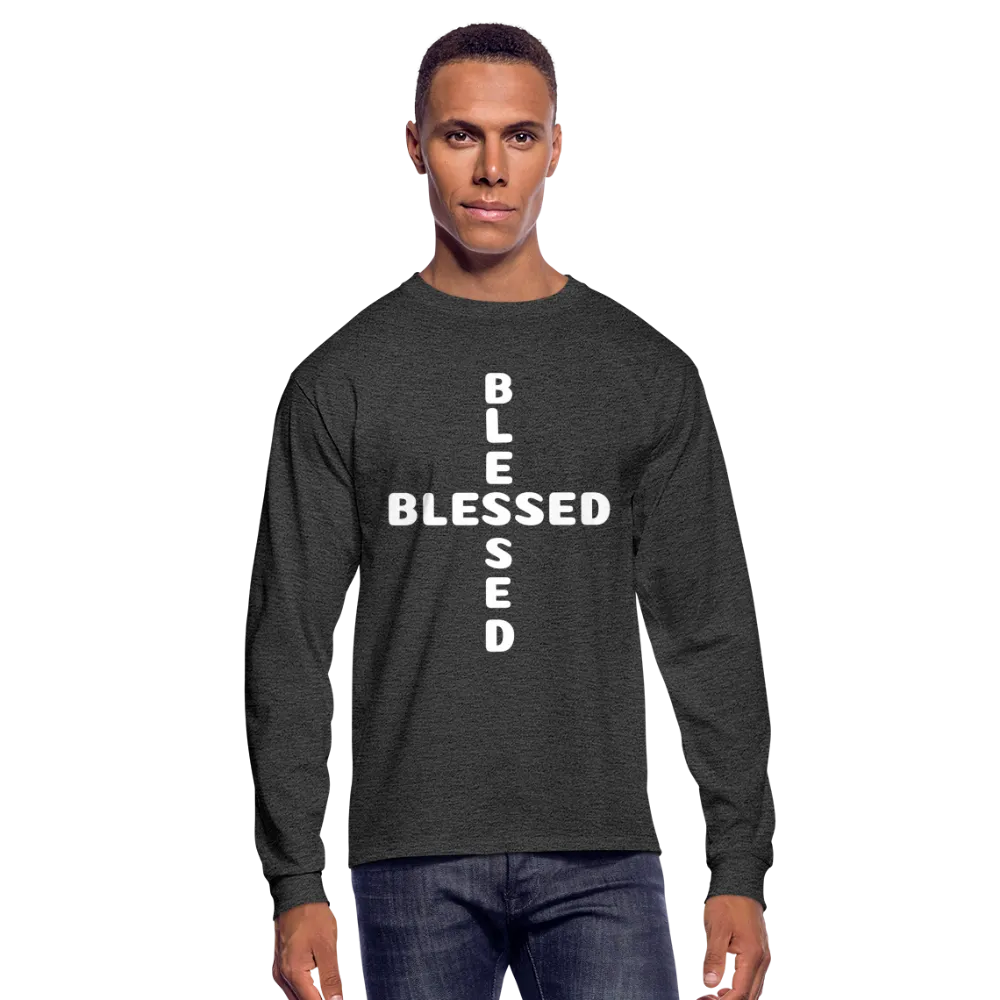 Men's Long Sleeve T-Shirt stating that I am Blessed