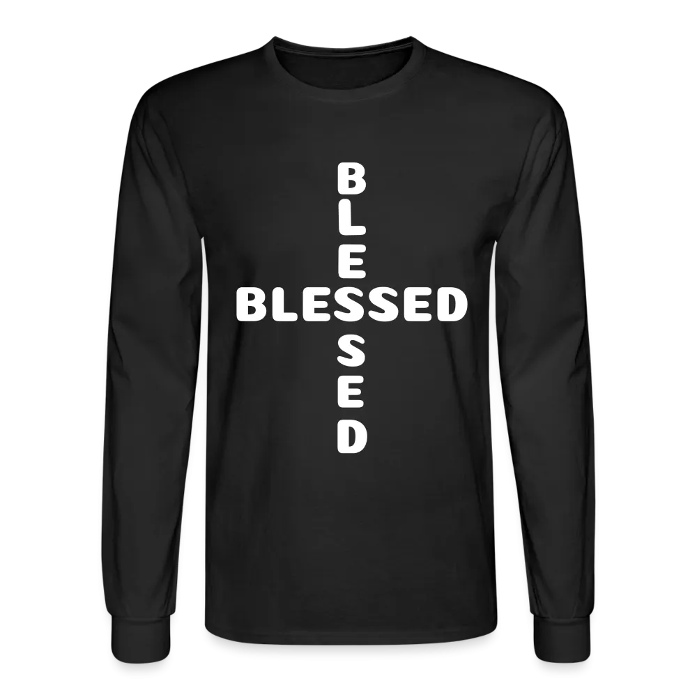 Men's Long Sleeve T-Shirt stating that I am Blessed
