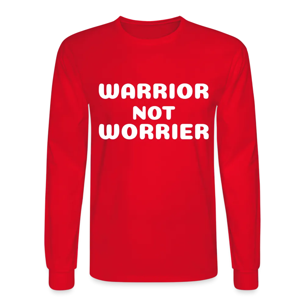 Men's Long Sleeve T-Shirt with a message of strength Warrior