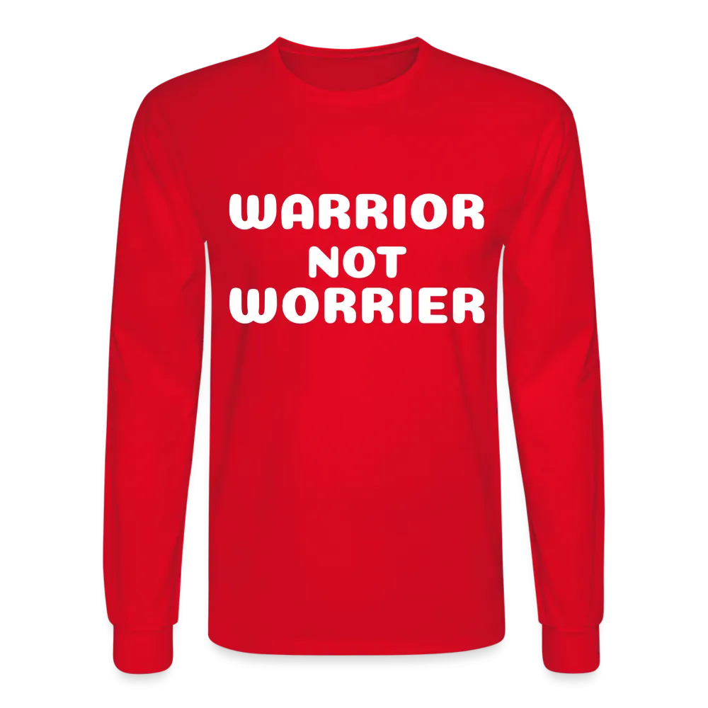 Men's Long Sleeve T-Shirt with a message of strength Warrior