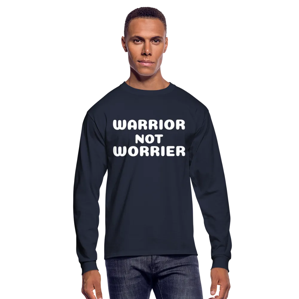 Men's Long Sleeve T-Shirt with a message of strength Warrior