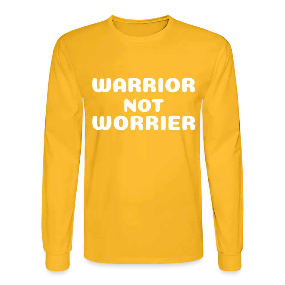 Men's Long Sleeve T-Shirt with a message of strength Warrior