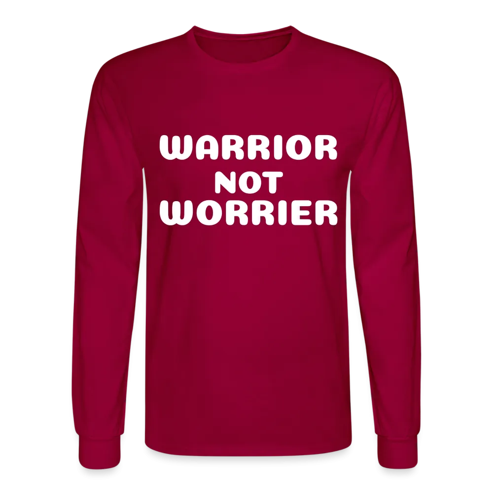 Men's Long Sleeve T-Shirt with a message of strength Warrior