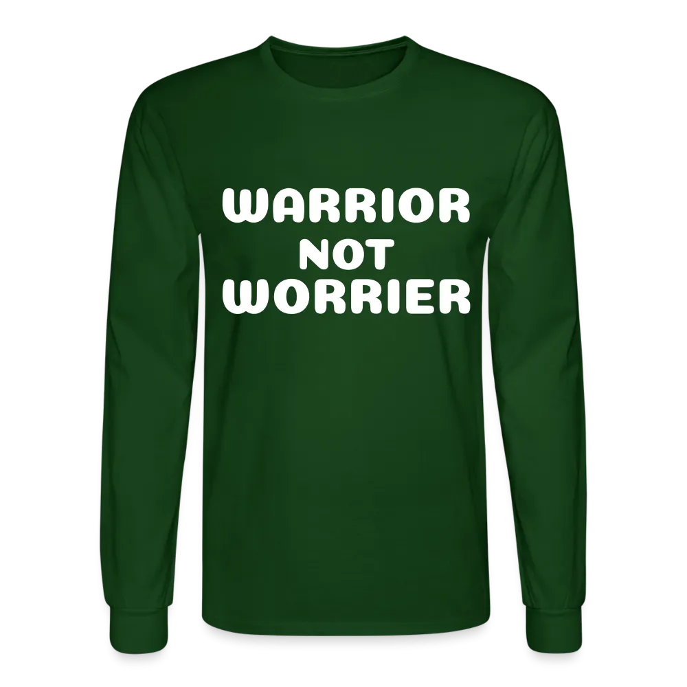 Men's Long Sleeve T-Shirt with a message of strength Warrior