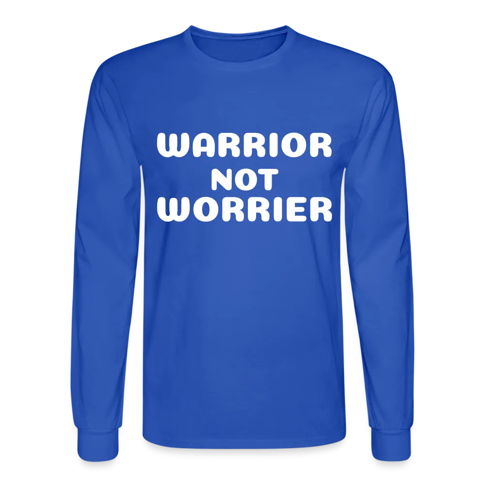 Men's Long Sleeve T-Shirt with a message of strength Warrior