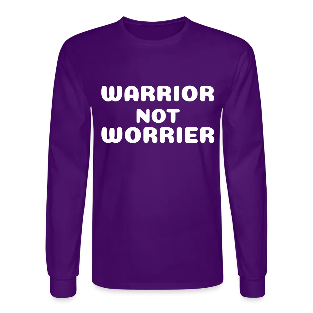 Men's Long Sleeve T-Shirt with a message of strength Warrior