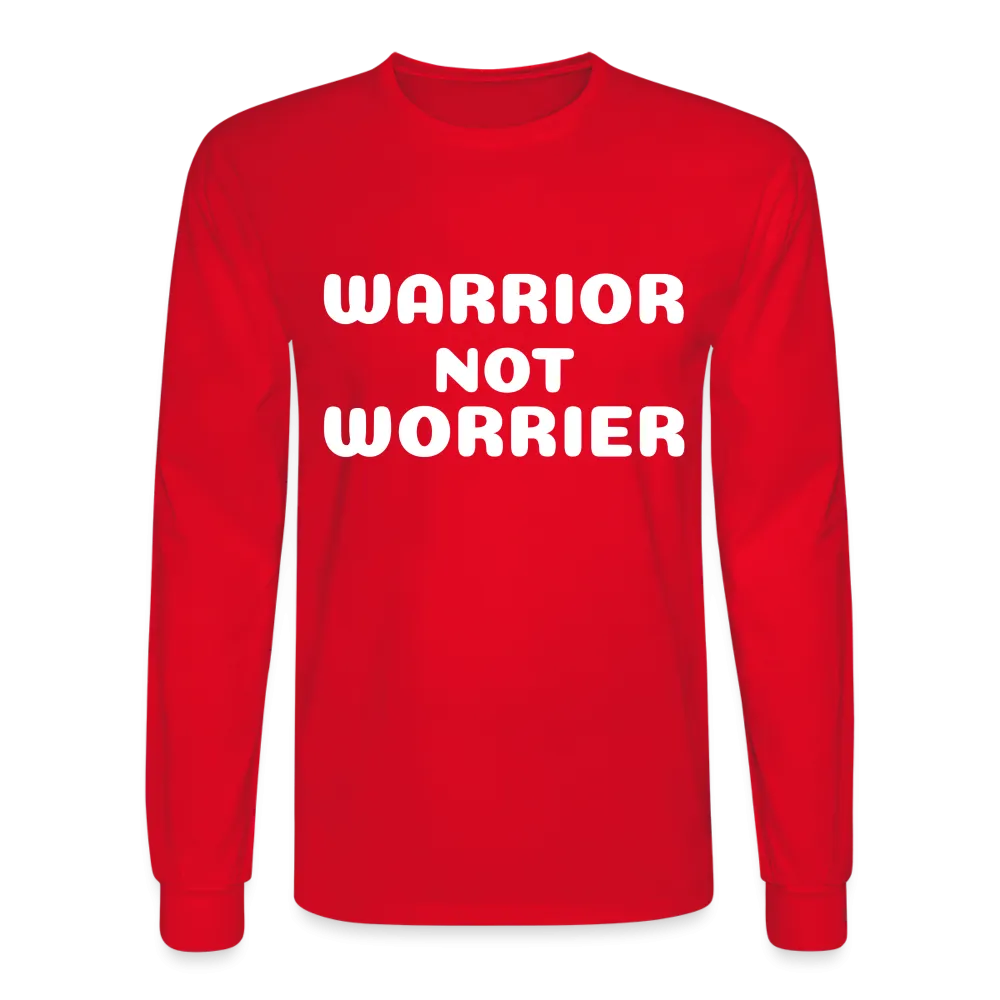 Men's Long Sleeve T-Shirt with a message of strength Warrior
