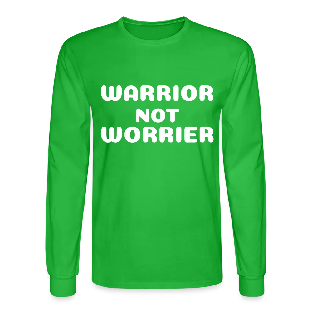 Men's Long Sleeve T-Shirt with a message of strength Warrior