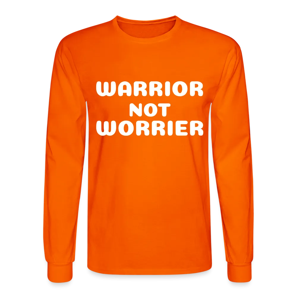 Men's Long Sleeve T-Shirt with a message of strength Warrior