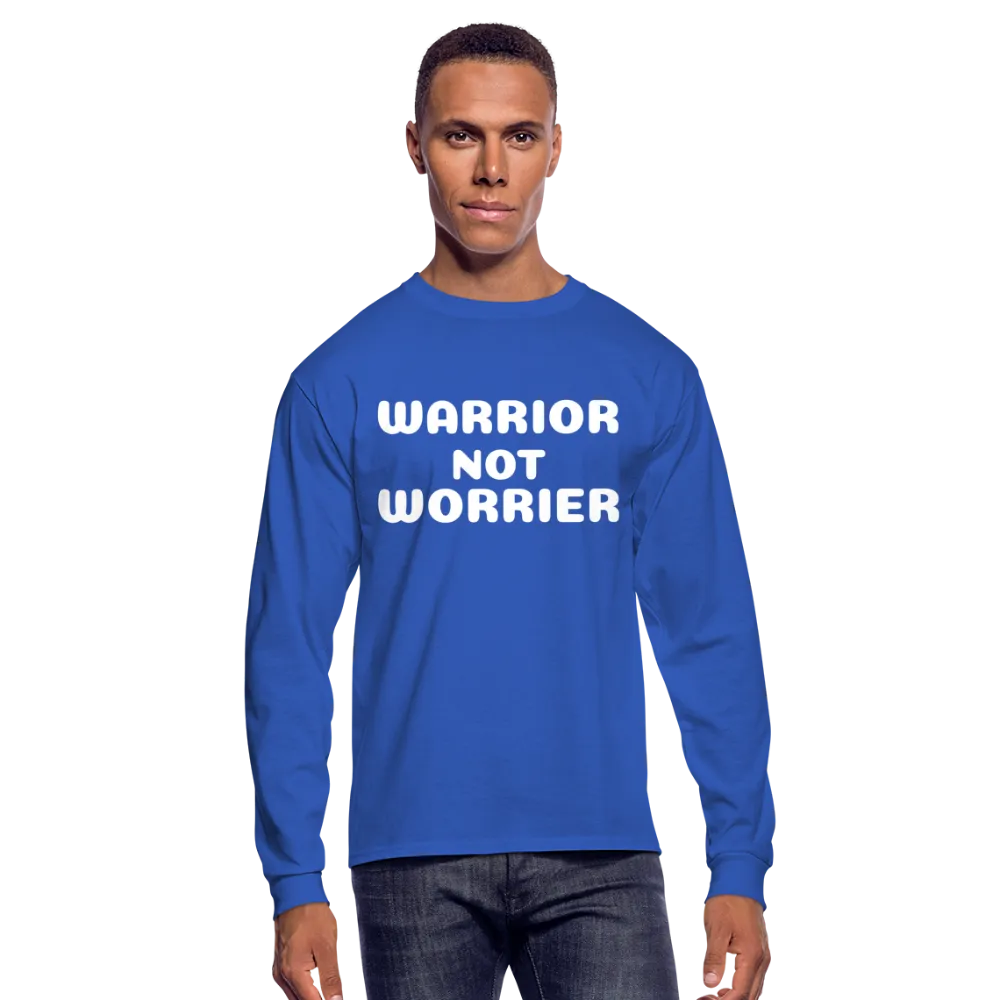 Men's Long Sleeve T-Shirt with a message of strength Warrior