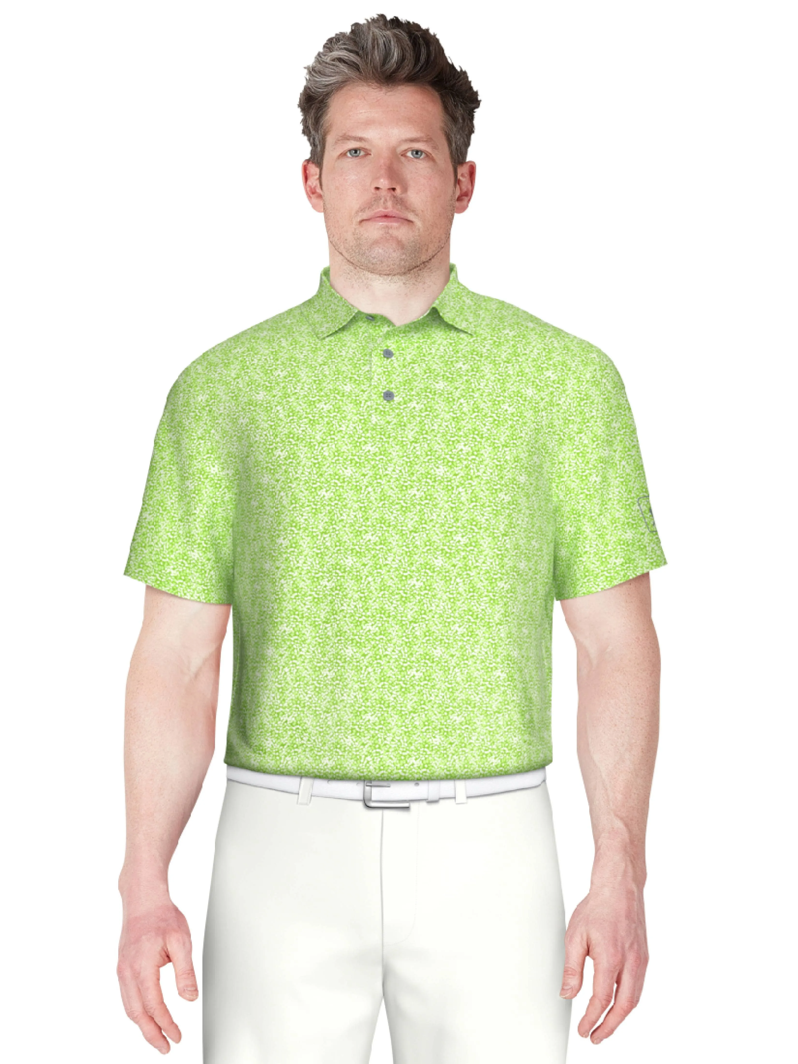 Men's Stretch Performance Confetti Geo Print Polo