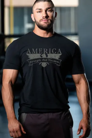 Men's T-Shirt - America Strength And Freedom (Made in the USA)