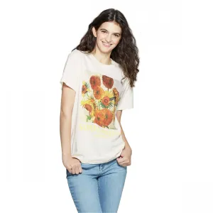 Mighty Fine Women's Short Sleeve Sunflowers Graphic T-Shirt